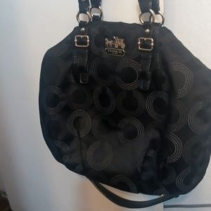 Coach bag black fabric